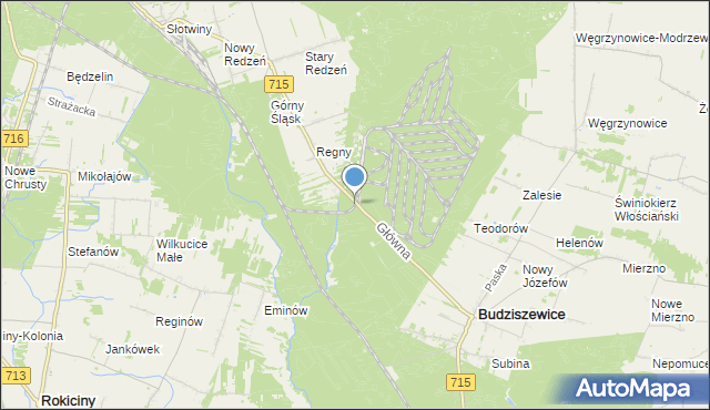 mapa Budziszewice Łódzkie, Budziszewice Łódzkie na mapie Targeo